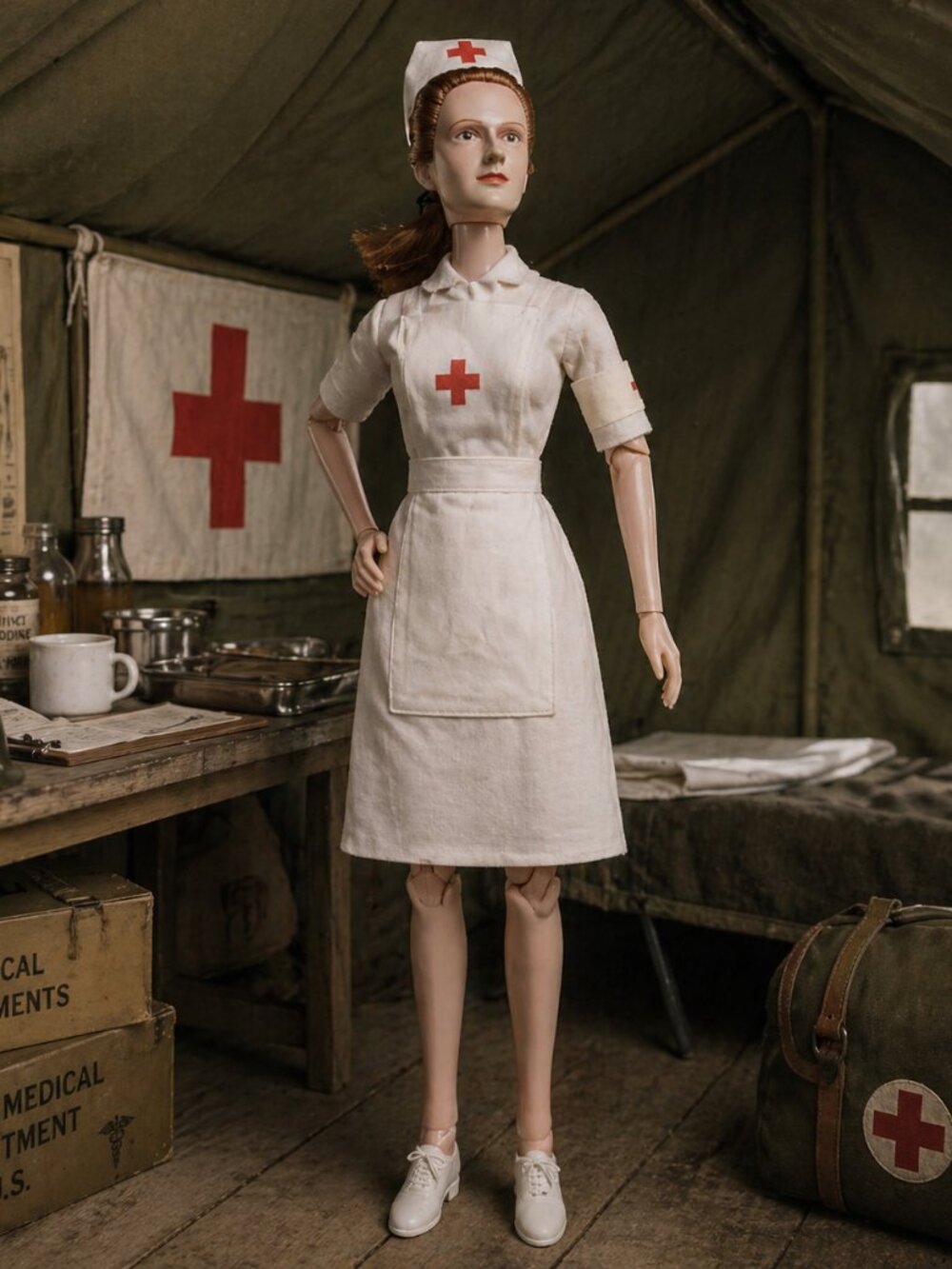 Dragon 1/6 Scale Elsa Kleber Body Nude Articulated Archival Militaria Nurse VTG